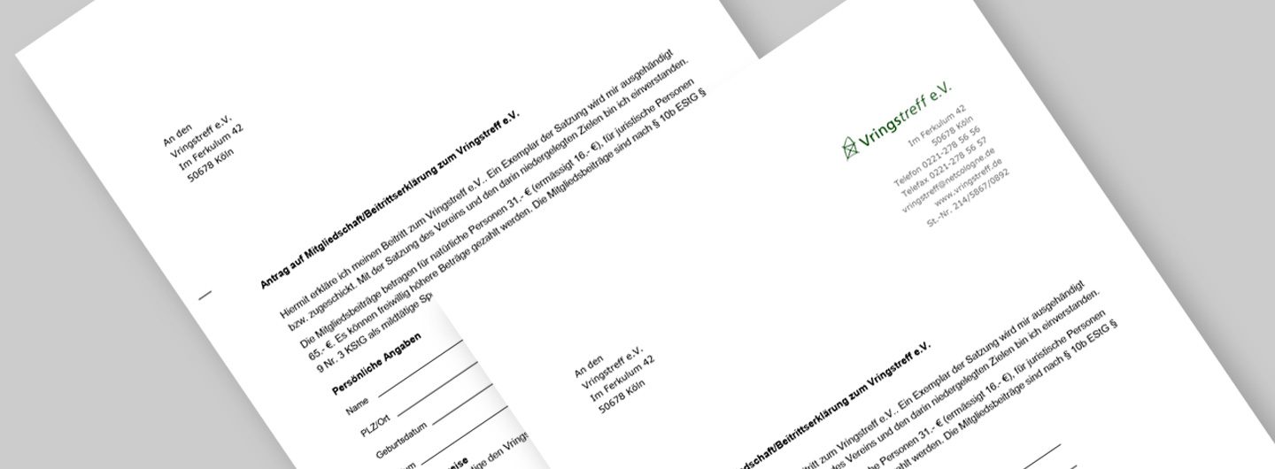 formular für die mitgliedschaft